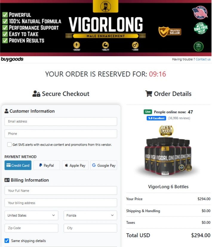vigorrise order